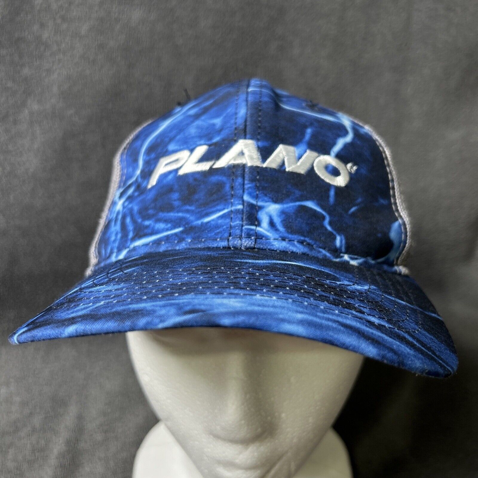 Plano Snapback Mesh Hat Fishing Tackle Boxes Blue Adjustable Cap